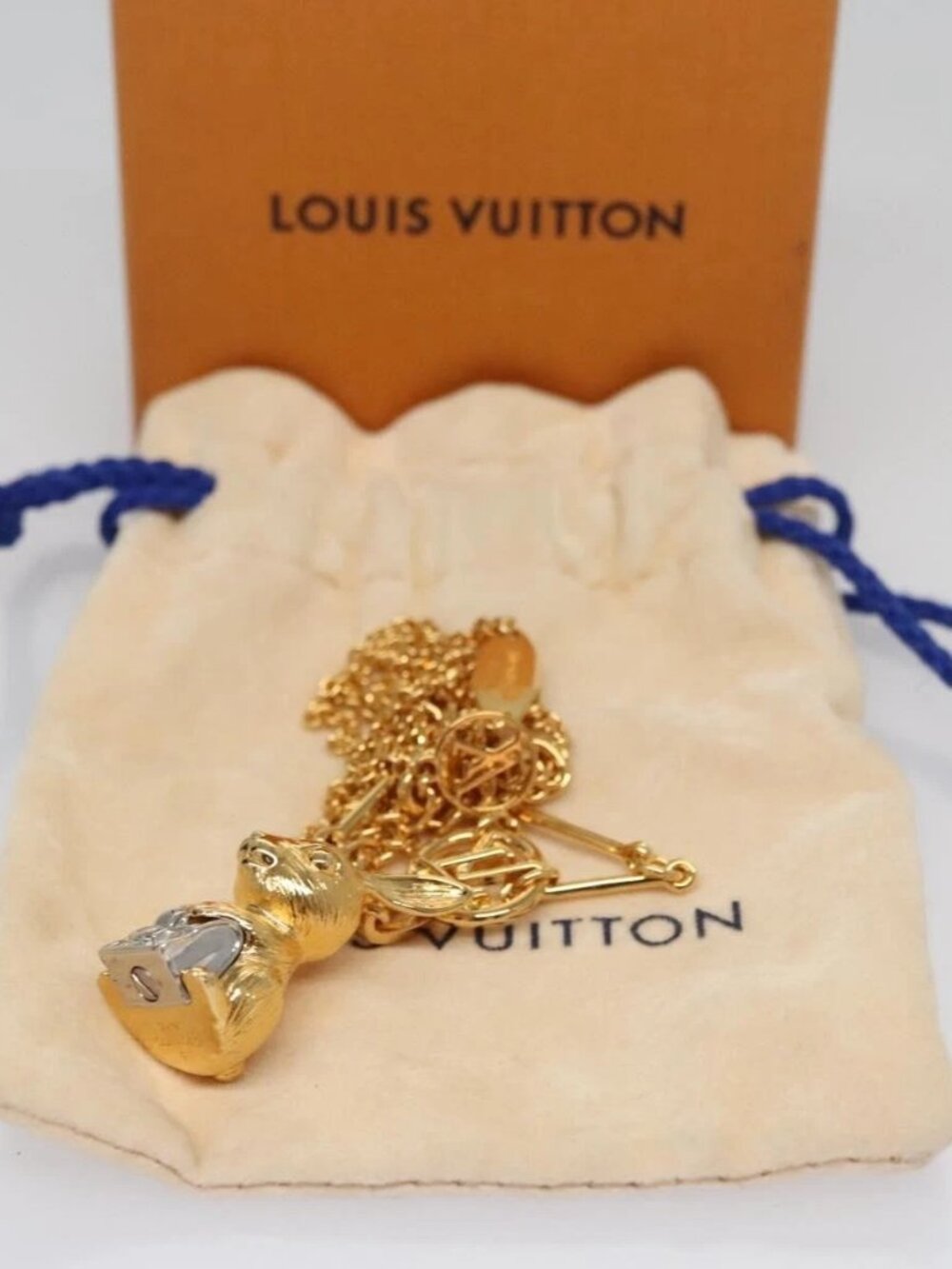 LOUIS VUITTON Collier LV Necklace metal Gold M00928 LV Auth 115662 - Picture 12 of 15
